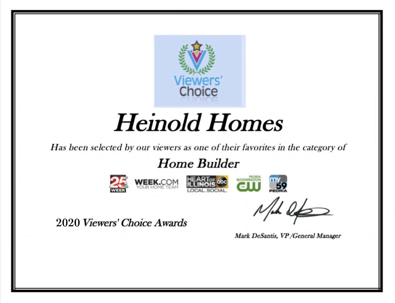 2020 Viewers Choice Award